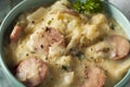 Homemade Sauerkraut and Sausage Soup Royalty Free Stock Photo