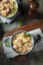 Homemade Sauerkraut and Sausage Soup Royalty Free Stock Photo