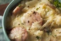 Homemade Sauerkraut and Sausage Soup Royalty Free Stock Photo