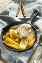 Homemade Sauteed Bananas Foster Royalty Free Stock Photo