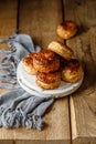 Homemade scone with cheese. Freshly baked delicious english scones.