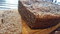 Homemade seeded briwn bread.