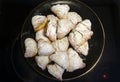 Homemade sfogliatelle. Traditional dessert from Naples. Royalty Free Stock Photo