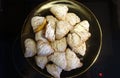 Homemade sfogliatelle. Traditional dessert from Naples. Royalty Free Stock Photo