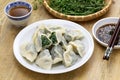 homemade Shepherd\'s purse and pork dumplings