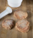 Homemade shortbread cookies sprinkled with sugar