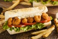 Homemade Shrimp Po Boy Sandwich