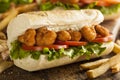 Homemade Shrimp Po Boy Sandwich