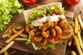 Homemade Shrimp Po Boy Sandwich