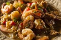 Homemade Shrimp and Sausage Cajun Gumbo Royalty Free Stock Photo