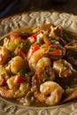 Homemade Shrimp and Sausage Cajun Gumbo Royalty Free Stock Photo