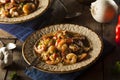 Homemade Shrimp and Sausage Cajun Gumbo Royalty Free Stock Photo