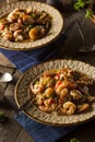 Homemade Shrimp and Sausage Cajun Gumbo Royalty Free Stock Photo