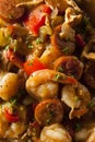 Homemade Shrimp and Sausage Cajun Gumbo Royalty Free Stock Photo