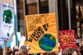 Homemade sign at environmental rally