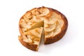 Homemade slice apple pie isolated Royalty Free Stock Photo