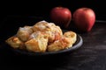 Homemade small apple turnovers in bowl Royalty Free Stock Photo