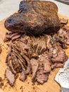 Homemade Smoked Barbecue Beef Brisket Royalty Free Stock Photo