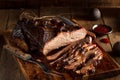 Homemade Smoked Barbecue Beef Brisket Royalty Free Stock Photo