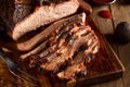 Homemade Smoked Barbecue Beef Brisket Royalty Free Stock Photo