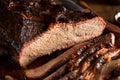 Homemade Smoked Barbecue Beef Brisket Royalty Free Stock Photo