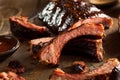 Homemade Smoked Barbecue Pork Ribs