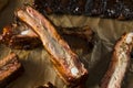 Homemade Smoked Barbecue St. Louis Style Pork Ribs