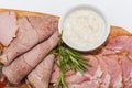 Homemade smoked meat Royalty Free Stock Photo