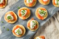 Homemade Smoked Salmon Cocktail Blinis