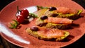 Homemade smoked salmon Royalty Free Stock Photo