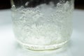 Sodium Acetate Crystals in a Glass Jar