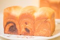 Homemade soft, fluffy Chocolate bread loaf, Japanese milk bread- Image