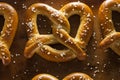 Homemade Soft Pretzels with Salt Royalty Free Stock Photo