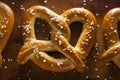 Homemade Soft Pretzels with Salt Royalty Free Stock Photo