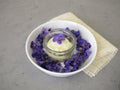 Homemade solid deodorant with sweet violet scent
