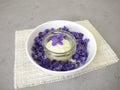 Homemade solid deodorant with sweet violet scent