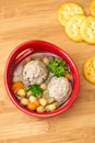 Homemade soup with meatballs Royalty Free Stock Photo