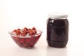 Homemade sour cherry compote Royalty Free Stock Photo