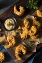 Homemade Southern Fried Cajun Shrimp Royalty Free Stock Photo