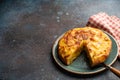 Spanish tortilla omelette with potatoes Royalty Free Stock Photo