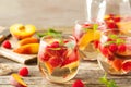 Homemade Sparkling White Wine Sangria Royalty Free Stock Photo