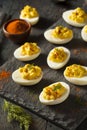 Homemade Spicy Deviled Eggs Royalty Free Stock Photo