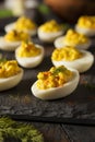 Homemade Spicy Deviled Eggs Royalty Free Stock Photo