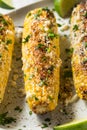 Homemade Spicy Elote Mexican Street Corn