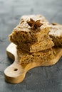 Homemade spicy ginger snaps or bars Royalty Free Stock Photo