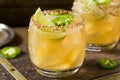 Homemade Spicy Jalapeno Margarita Royalty Free Stock Photo