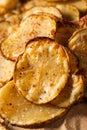 Homemade Spicy LIme and Pepper Baked Potato Chips Royalty Free Stock Photo