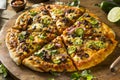 Homemade Spicy Mexican Taco PIzza Royalty Free Stock Photo