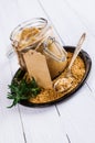 Homemade spicy mustard sauce Royalty Free Stock Photo