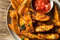 Homemade Spicy Oven Fried Potato Wedges